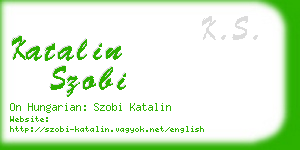 katalin szobi business card